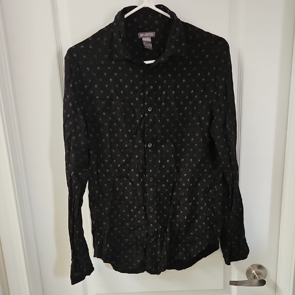 Express Black Button-Up Shirt